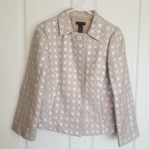 J Crew Collection Metallic Silver Jacket
